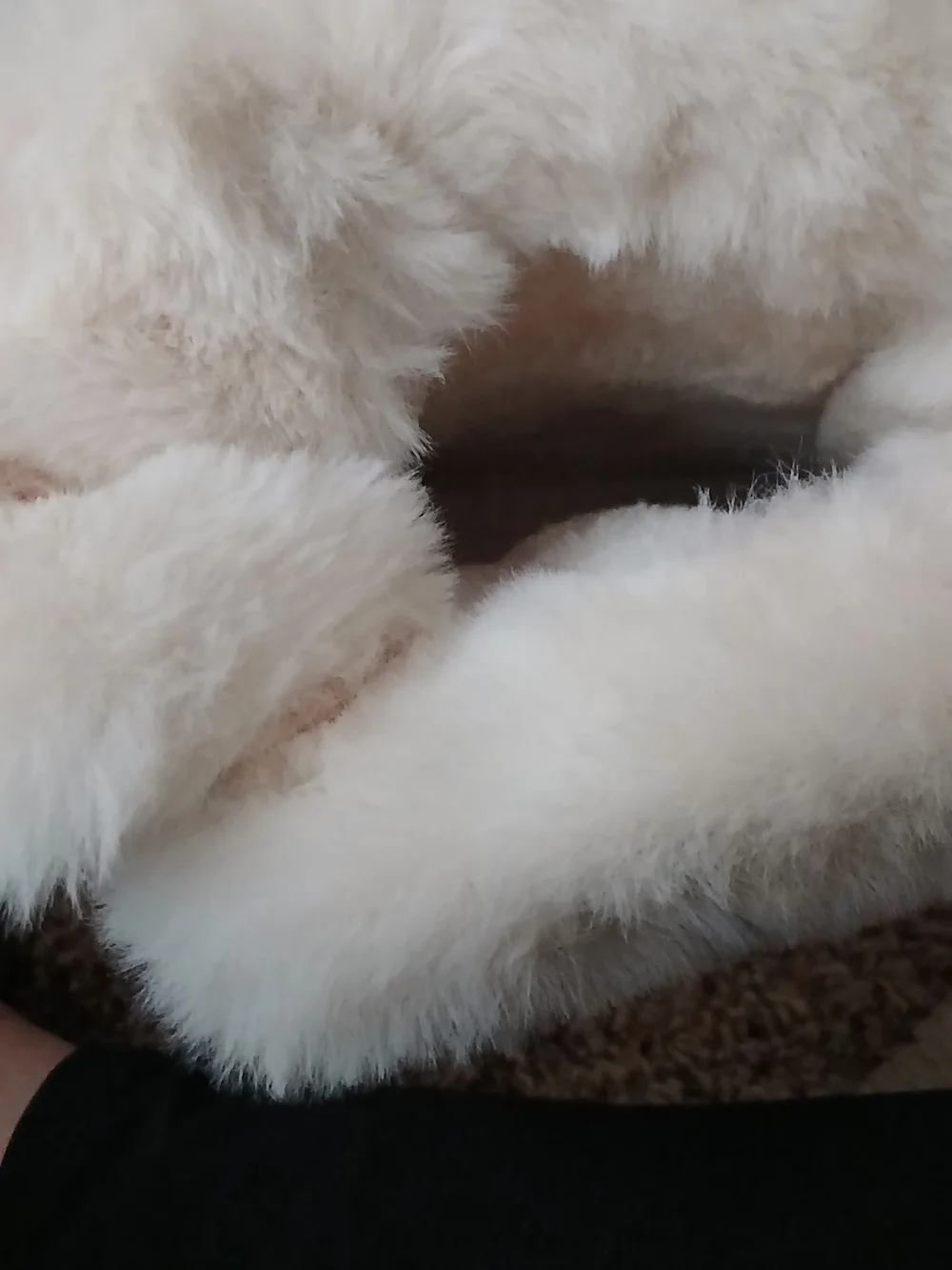 Cream Colored Faux-Fur Winter Snow Boots - Women's Outdoor Ankle Boot